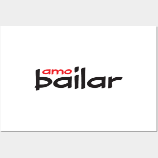 Amo Bailar Red Black by PK.digart Posters and Art